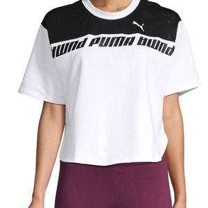 Never worn pink puma crop tee